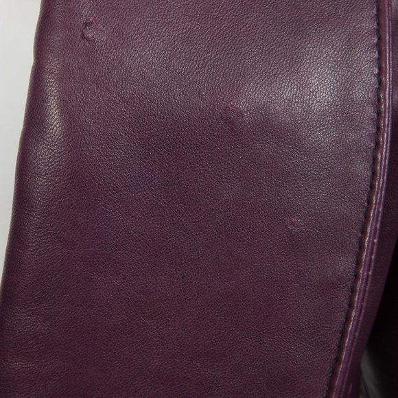 Brigid Brock 80s Aubergine Leather Pant Suit sz 2 - Picture 8 of 10